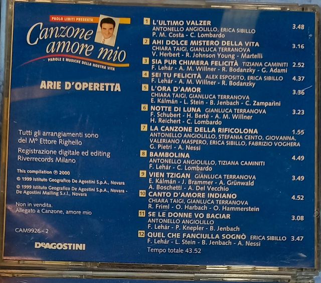 8 CD musica italiana Canzone Amore mio