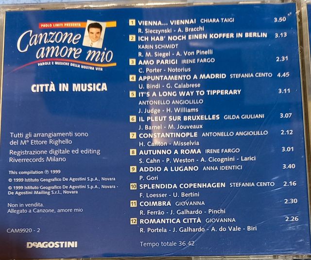 8 CD musica italiana Canzone Amore mio