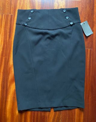falda midi negra
