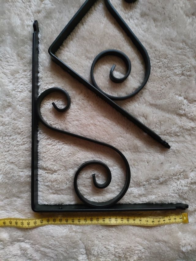 soporte, pintura negra, escuadra estantería