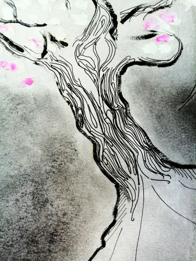 Quadro ‘Mandorlo in fiore’, Luce e Nostalgia