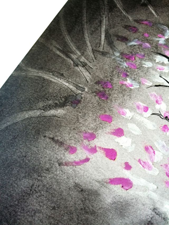 Quadro ‘Mandorlo in fiore’, Luce e Nostalgia