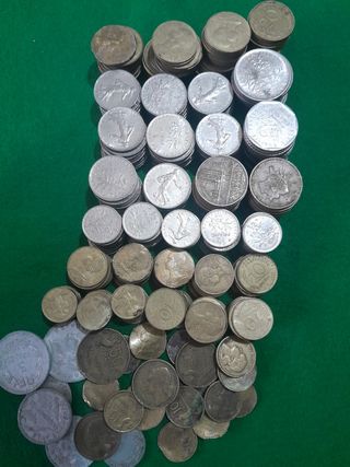lote de monedas francesas de distinto valor