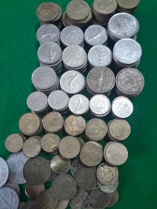 lote de monedas francesas de distinto valor