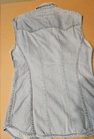 Camicia jeans senza maniche