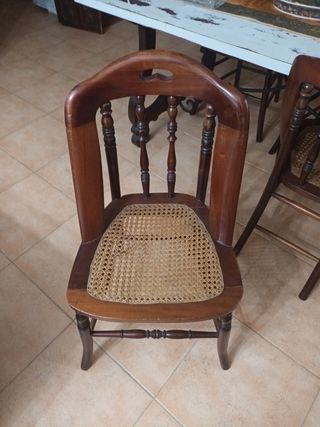 6 Sillas de caoba antiguas