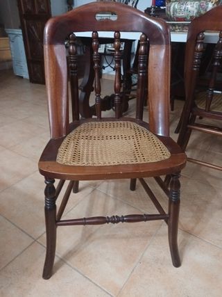 6 Sillas de caoba antiguas