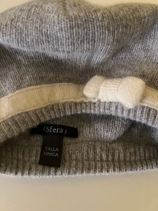 Gorro lana gris claro