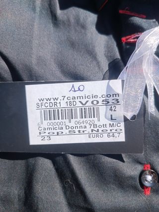 Camisa negra 7camicie