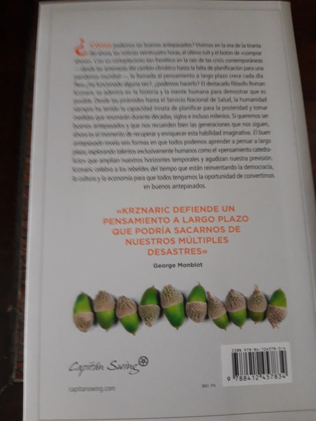 Libro El buen antepasado de Krznaric