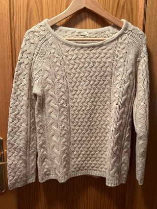 Jersey punto ochos beige