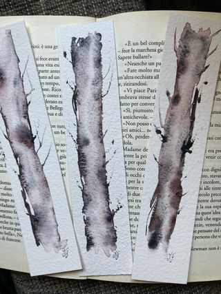 Segnalibri originali dipinti a mano ad acquerello