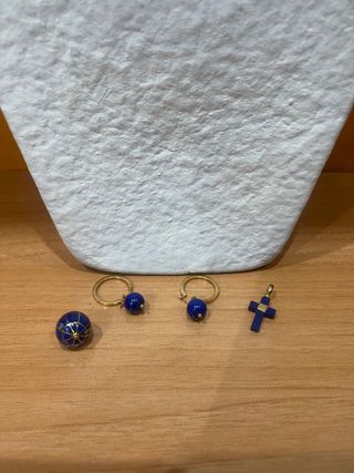 Conjunto Collar + Pendientes Piedras