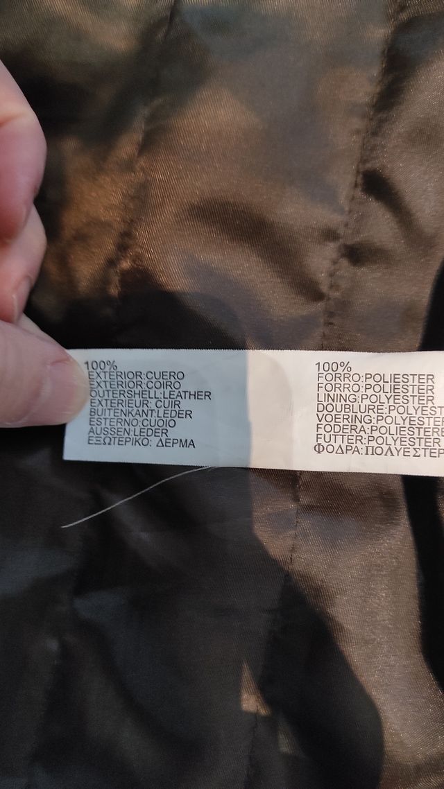 Abrigo piel porcina talla M