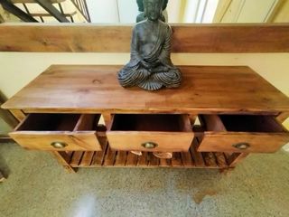 Mueble de Baño Medieval 3 Cajones Madera Maciza