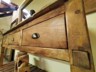 Mueble de Baño Medieval 3 Cajones Madera Maciza