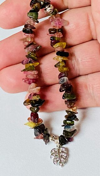 Pulsera con turmalina de color y plata de ley 925