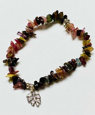 Pulsera con turmalina de color y plata de ley 925