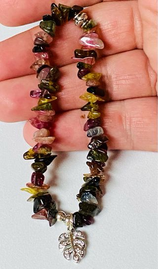 Pulsera con turmalina de color y plata de ley 925
