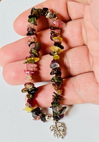 Pulsera con turmalina de color y plata de ley 925