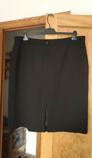 Falda de tubo negra mujer