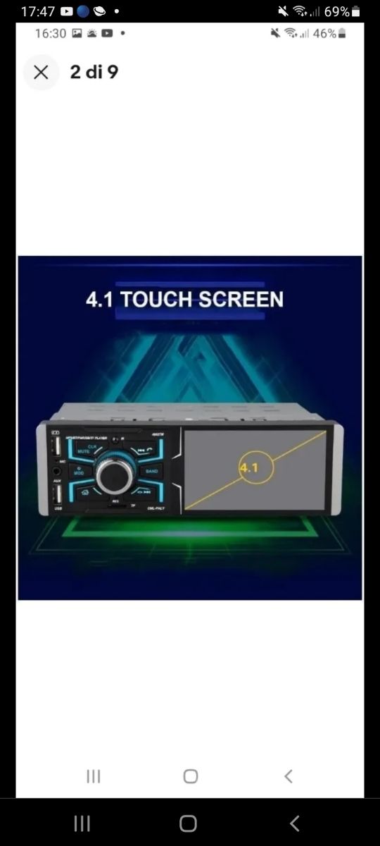 Autoradio TV per auto Touch 1din bluetooth