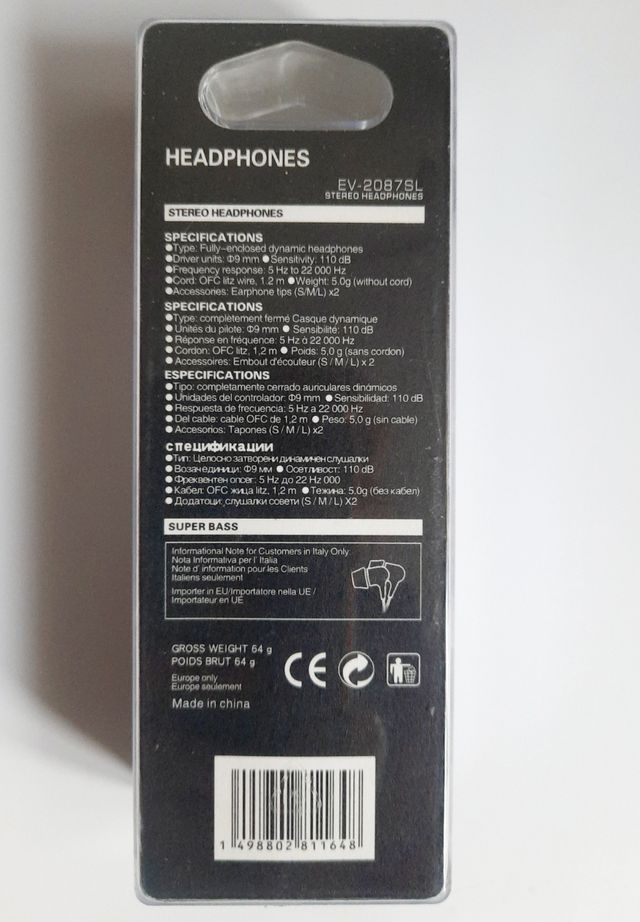 Auricular EV-2087 Sterio