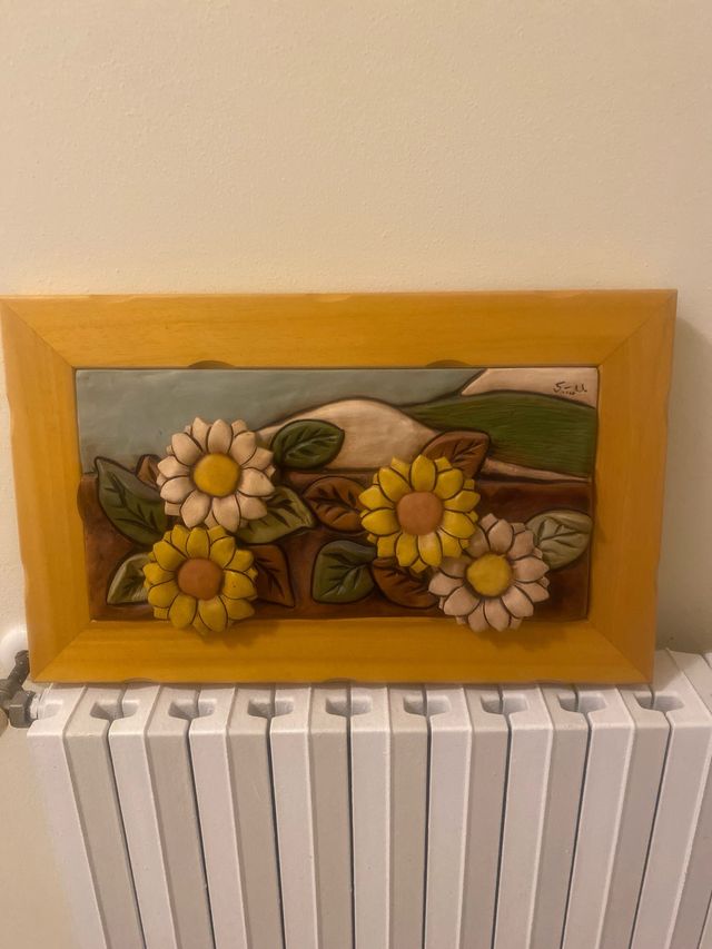 Quadro girasoli in rilievo