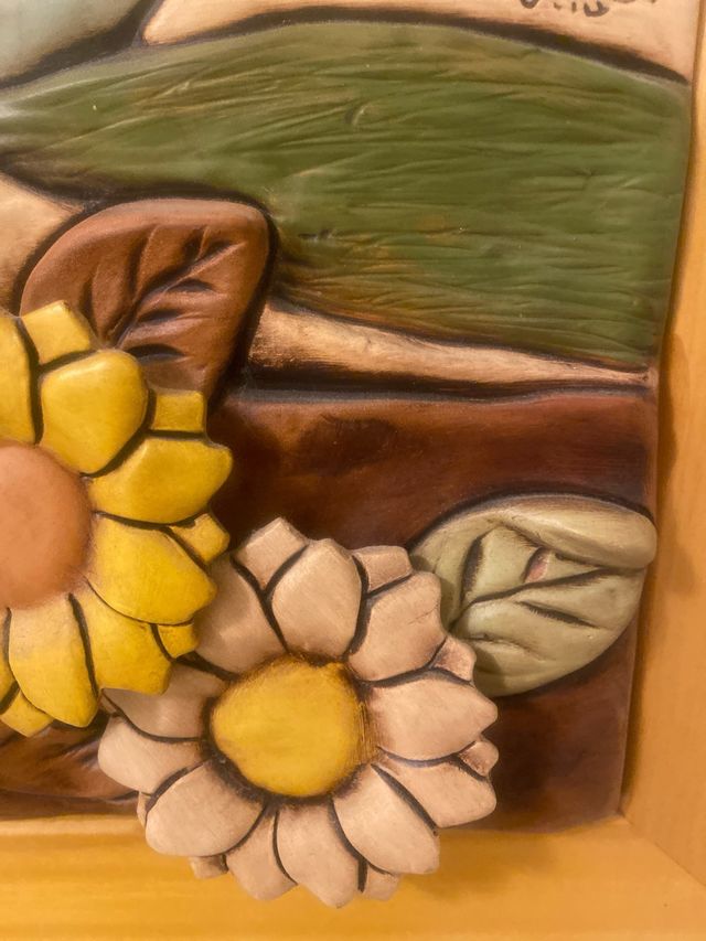 Quadro girasoli in rilievo
