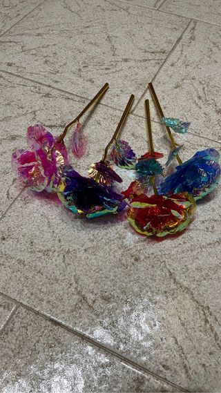 rose finte multicolore