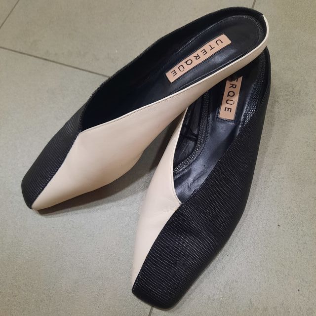 Mulé blanco y negro Uterque poco uso no envío.