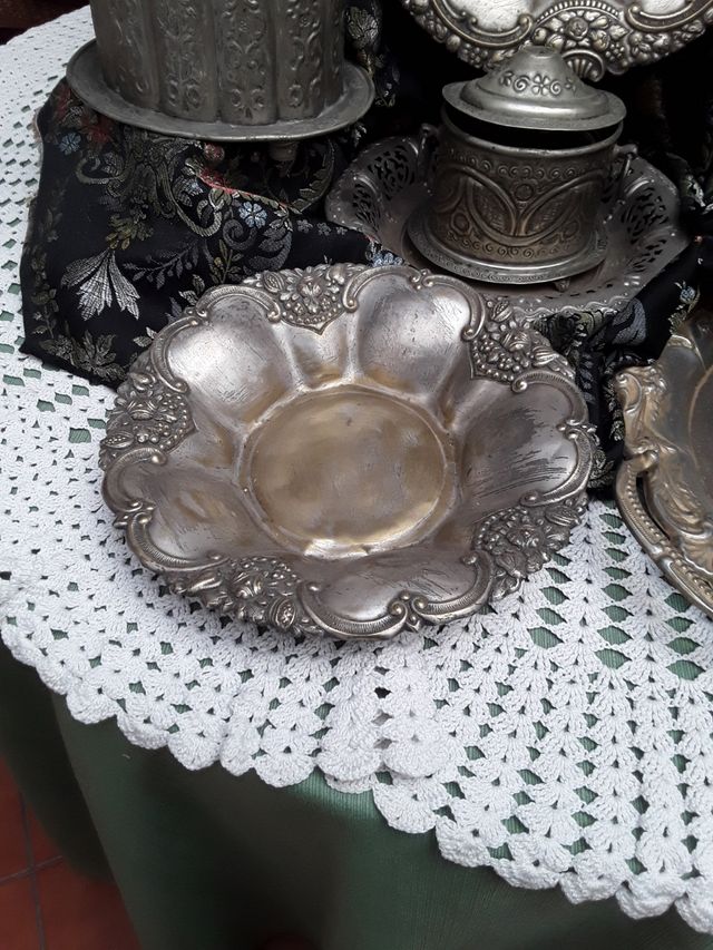 BANDEJAS ARABES DE ALPACA PLATEADA  29 las tres