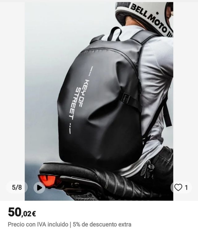 Mochila impermeable casco