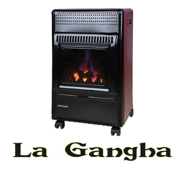 Estufa de Gas Llama Azul Orbegozo HBF95 fuego real