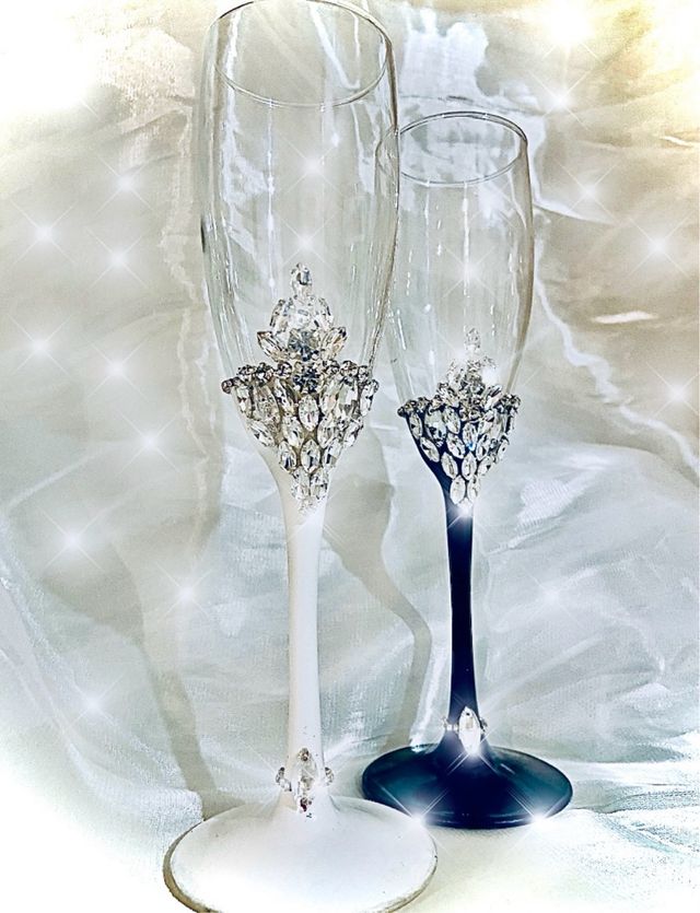 copas de boda. Vestido de novia