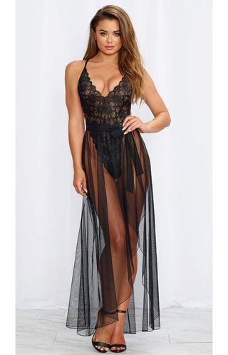 Vestido lenceria DOS piezas negro