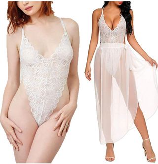 Vestido lenceria DOS piezas negro