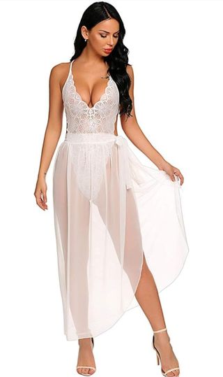 Vestido lenceria DOS piezas negro