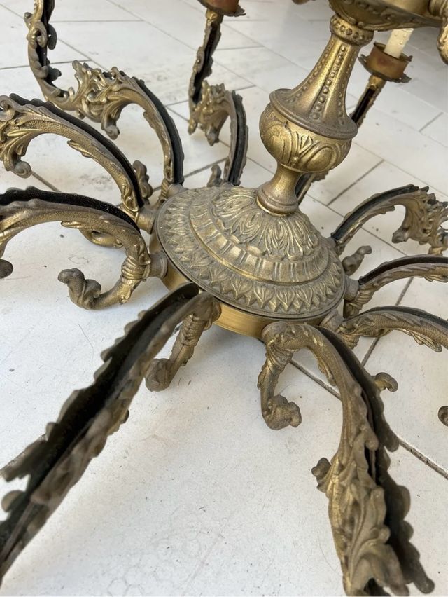 Coppia di lamapadari in ottone