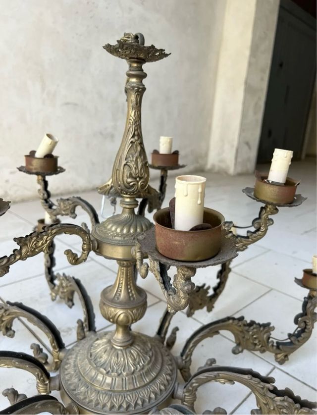 Coppia di lamapadari in ottone