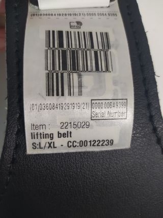 Cinturón Lumbar Musculación Negro Piel