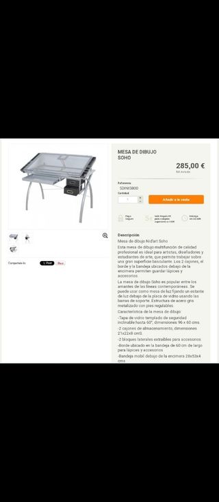 Mesa de dibujo profesional SOHO 