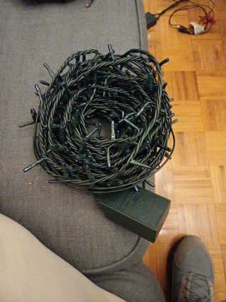 Luces y bolas de navidad