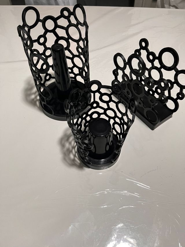 SET PORTA TOVAGLIOLI, BICCHIERI E ROTOLO