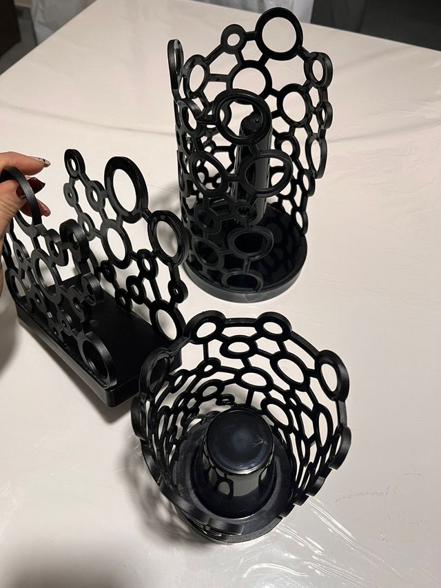 SET PORTA TOVAGLIOLI, BICCHIERI E ROTOLO