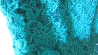 Vestito verde acqua con pizzo