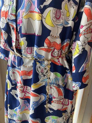 vestido estampado camisero