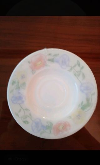 HARMONÍA LOTE 6 PLATOS ANTIGUOS VINTAGE FLORES