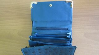 Portafoglio donna blu