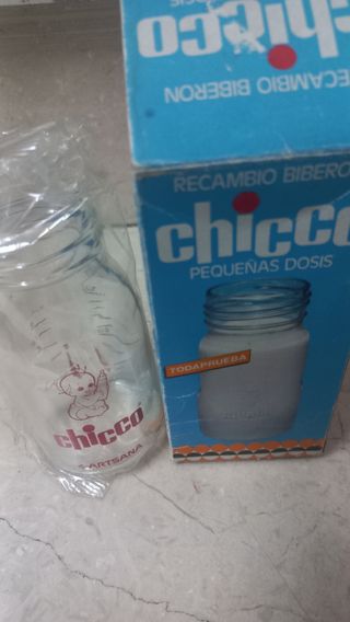 Calienta biberones y biberón cristal